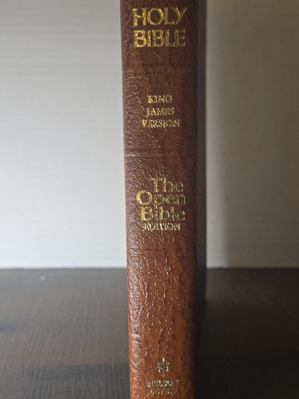 Vintage 1975 The Open Bible KJV Thomas Nelson - Genuine Cowhide Leather - Red Le